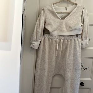 Free people set harem pants style with the crop top